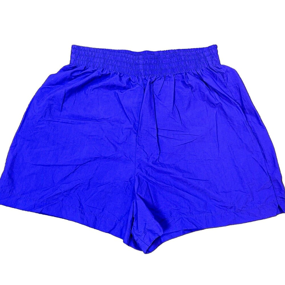 VTG 90s Pacific Connections Retro Purple Crinkle 100% Nylon Shorts Activewear XL